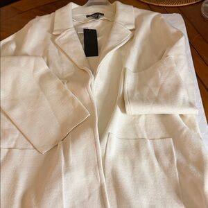 Two Twenty Five wool/cotton blend Women's cream Jacket